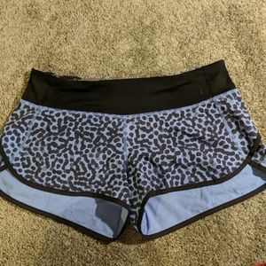 Lululemon blue purple athletic shorts with zipper!